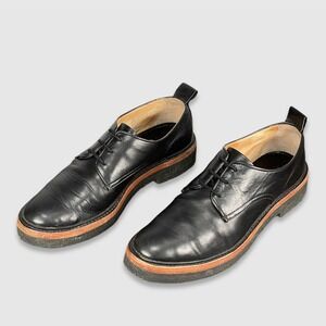 rag & bone Victor Crepe Oxfords‎ size 7/39.5 Black Leather Shoes Work Business